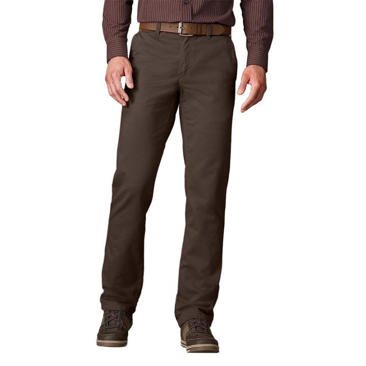 Men's Sonoma Goods For Life&trade; Twill Straight-fit Flat-front Pants, Size: 32x30, Brown