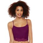 Women's Maidenform Casual Comfort Lounge Lace Crop Cami Dmcclb, Size: Xl, Brt Red