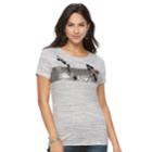 Women's Apt. 9&reg; Embellished Tee, Size: Large, Natural