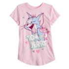 Girls 4-10 Jumping Beans&reg; Tom And Jerry Glittery Graphic Tee, Size: 6x, Dark Pink