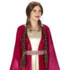 Adult Brown Renaissance Braided Costume Wig, Size: Standard, Multicolor