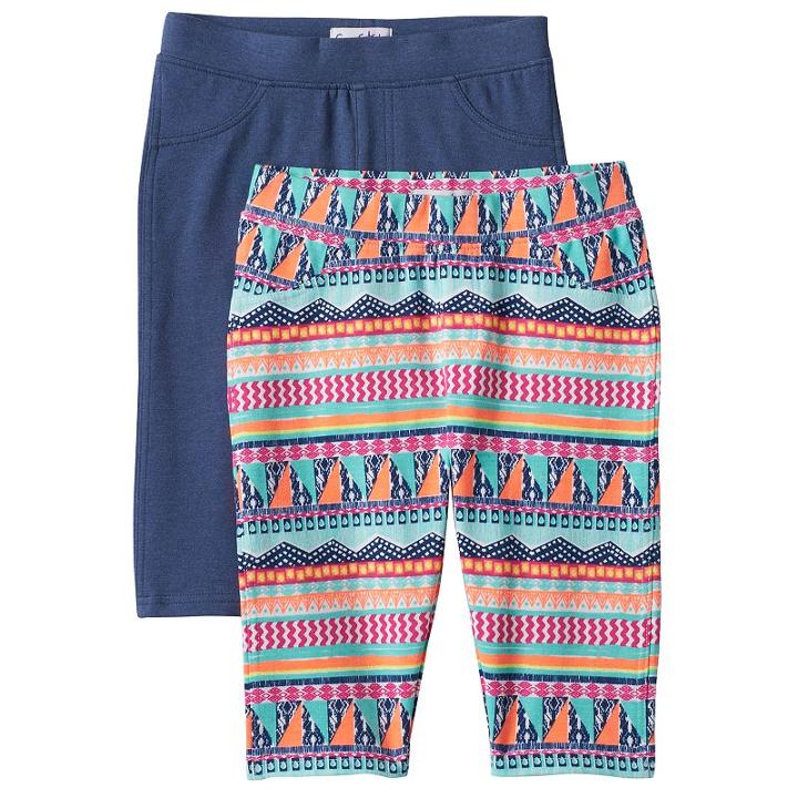 Girls 4-6x Freestyle Revolution Print & Solid Bermuda Shorts Set, Girl's, Size: 4, Ovrfl Oth