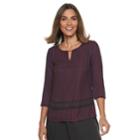 Women's Dana Buchman Metal-accent Keyhole Top, Size: Medium, Pink