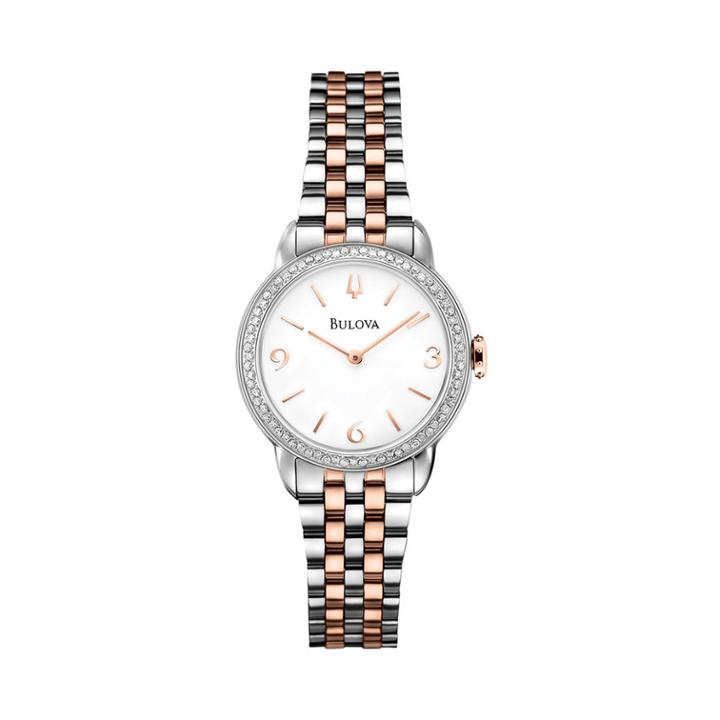 Bulova Women's Diamond Gallery Winslow Two Tone Stainless Steel Watch - 98r182, Multicolor
