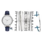 Women's Crystal Charm Watch & Bracelet Set, Size: Medium, Blue