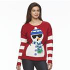 Women's Light-up Christmas Crewneck Sweater, Size: Large, Red Other