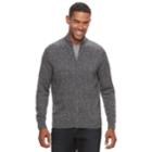 Men's Croft & Barrow&reg; Full-zip Sweater, Size: Xl, Black
