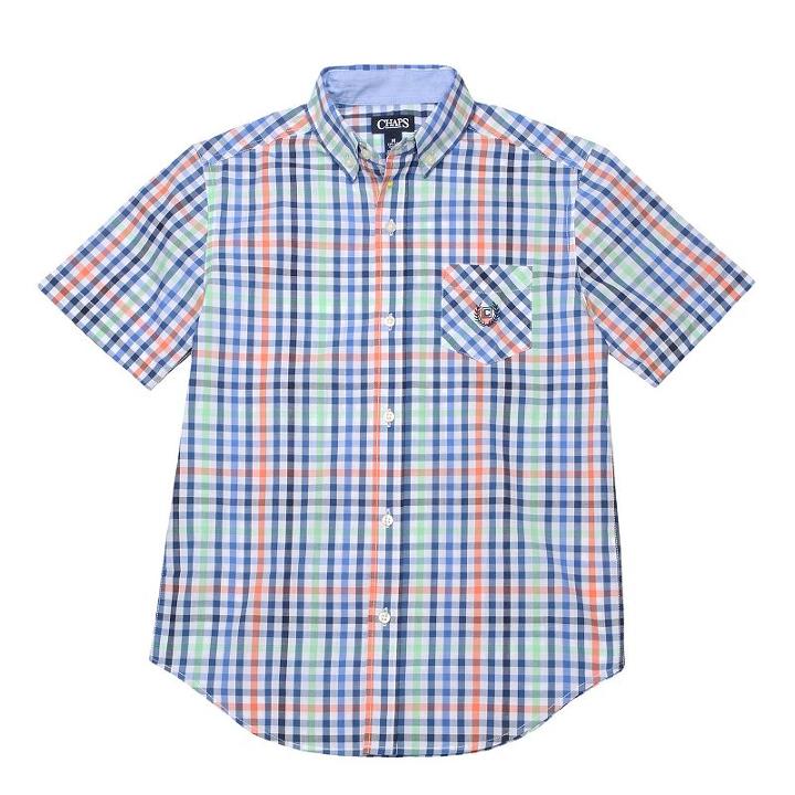 Boys 4-20 Chaps Plaid Button-down Shirt, Boy's, Size: 8, Blue Other