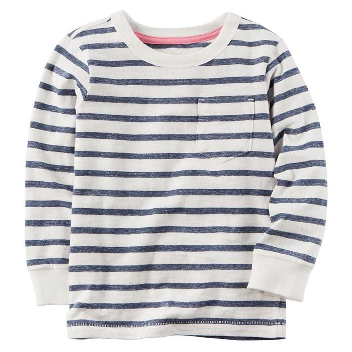 Boys 4-8 Carter's Long Sleeve Striped Pocket Tee, Boy's, Size: 5, Ovrfl Oth