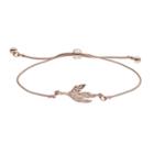 Lc Lauren Conrad Pave Leaf Slipknot Bracelet, Women's, Med Pink