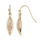 Gold Tone Cage Drop Earrings, Women's