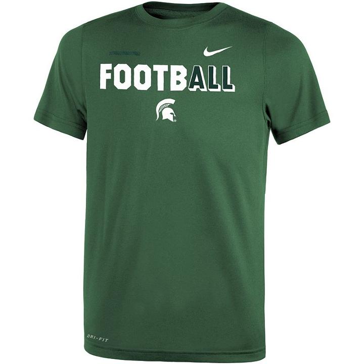 Boys 8-20 Nike Michigan State Spartans Legend Football Tee, Size: L 14-16, Green