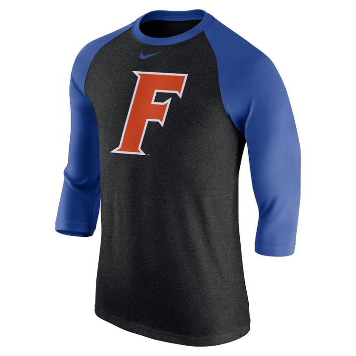 Men's Nike Florida Gators Tri-blend Raglan Tee, Size: Xl, Black
