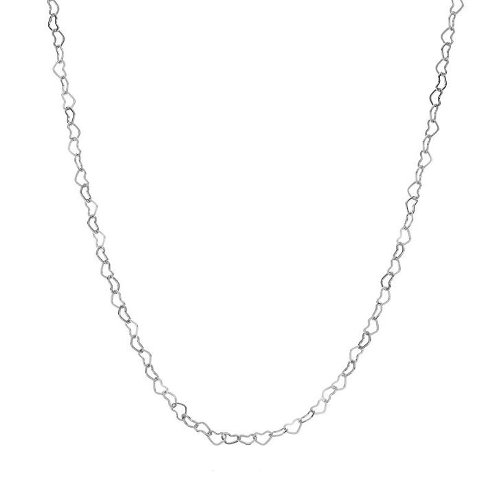 Blue La Rue Stainless Steel Heart Cable Chain Necklace, Women's, Size: 24, Silver
