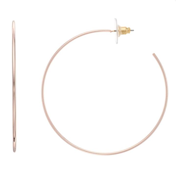 Lc Lauren Conrad Hoop Nickel Free Earrings, Women's, Light Pink