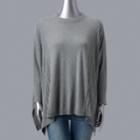 Petite Simply Vera Vera Wang Lightweight Poncho, Women's, Size: Ps/pm, Med Grey