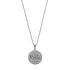 Stainless Steel World's Best Mother Disc Pendant Necklace, Women's, Size: 20, Grey