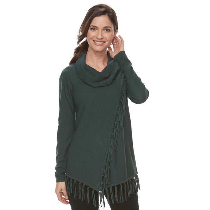 Women's Croft & Barrow&reg; Poncho Sweater, Size: Small, Blue Other