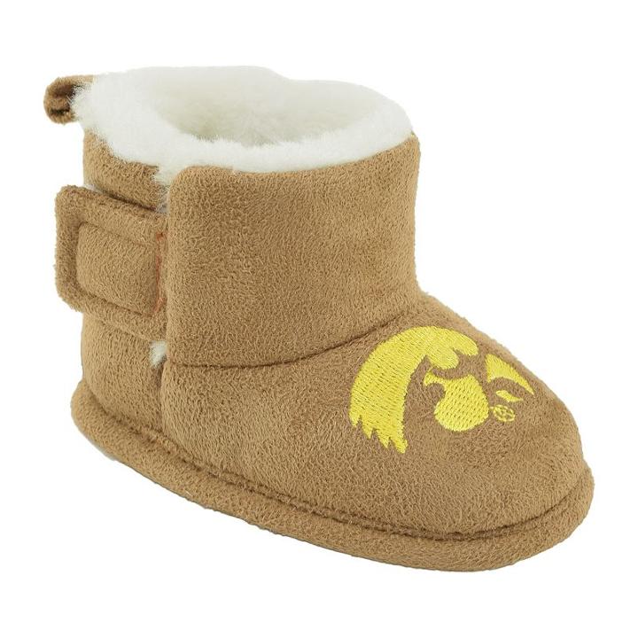 Baby Iowa Hawkeyes Booties, Infant Unisex, Size: 9-12months, Brown