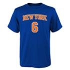 Boys 8-20 New York Knicks Kristaps Porzingis Player Name & Number Replica Tee, Size: L 14-16, Blue Other