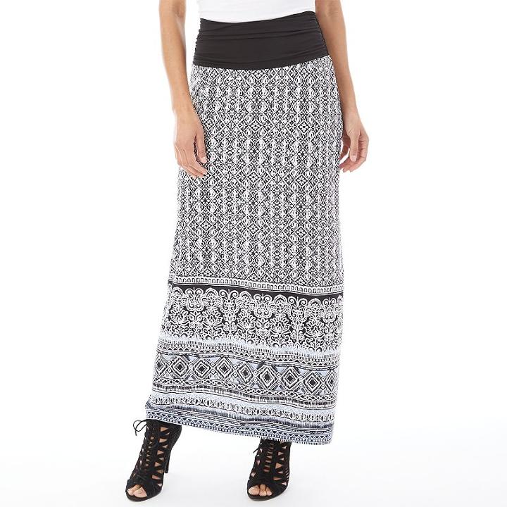 Women's Ab Studio Print Maxi Skirt, Size: Xlrg Av/rg, Ovrfl Oth