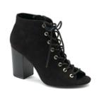 Apt. 9&reg; Admin Women's Open Toe Ankle Boots, Size: 8.5, Black