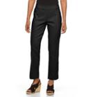 Petite Napa Valley Slimming Solution Straight-leg Dress Pants, Women's, Size: 10 Petite, Black