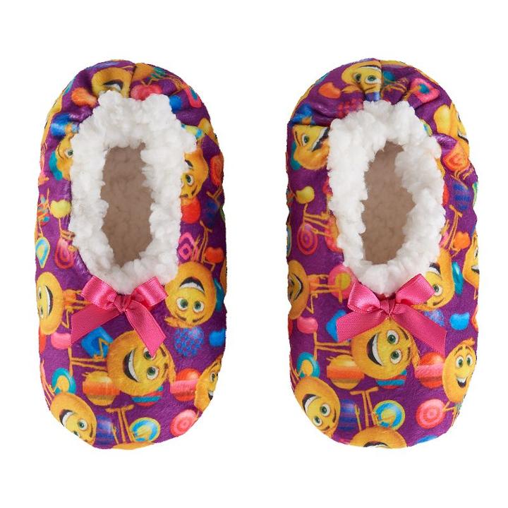 Toddler Girl The Emoji Movie Gene Plush Slipper Socks, Size: 2t-3t, Multicolor