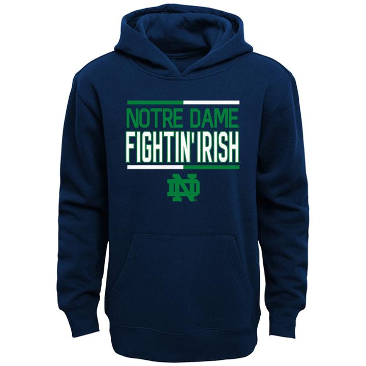 Boys 8-20 Notre Dame Fighting Irish Fleece Hoodie, Size: L 14-16, Blue (navy)
