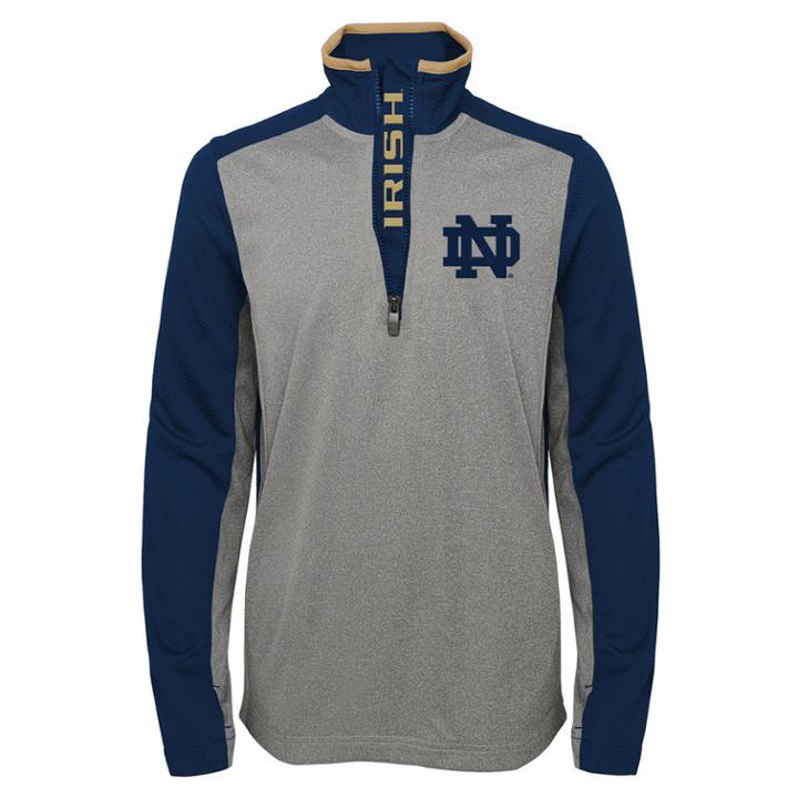 Boys 8-20 Notre Dame Fighting Irish Matrix Pullover, Size: L 14-16, Grey