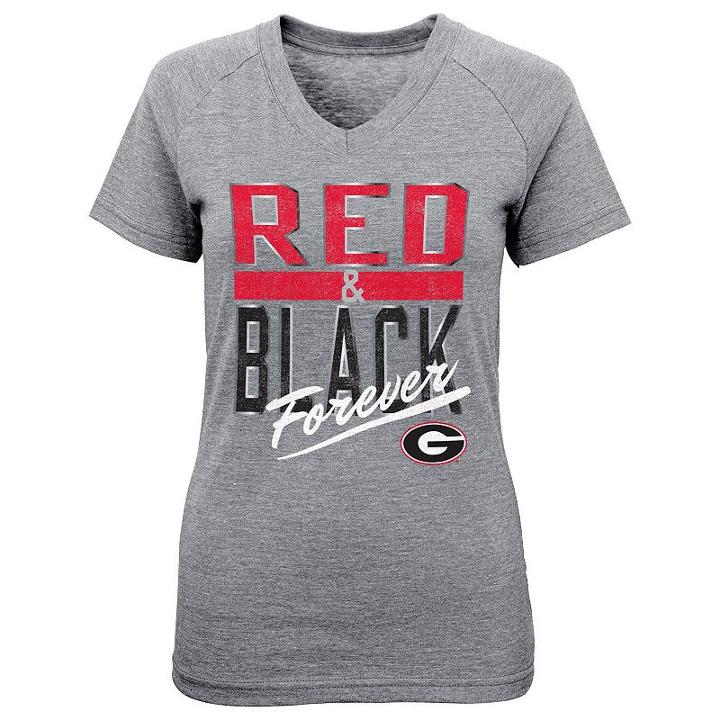 Girls 4-6x Georgia Bulldogs Palladium Tee, Girl's, Size: S(4), Med Grey