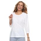 Women's Cathy Daniels Textured Tunic Top, Size: Medium, White