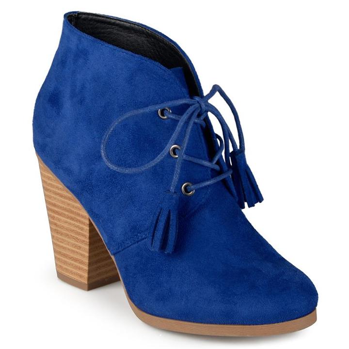 Journee Collection Wen Women's Lace-up Ankle Boots, Girl's, Size: Medium (8.5), Blue