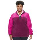 Plus Size Columbia Three Lakes Fleece Pullover Jacket, Women's, Size: 2xl, Brt Purple