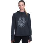 Women's Gaiam Carmen Long Sleeve Graphic Hoodie, Size: Small, White Oth