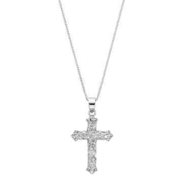 Timeless Sterling Silver Cross Pendant Necklace, Women's