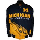 Men's Franchise Club Michigan Wolverines Hot Route Twill Jacket, Size: Xl, Blue