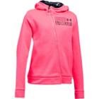 Girls 7-16 Under Armour Asymmetrical Fleece Full-zip Hoodie, Size: Large, Penta Pink