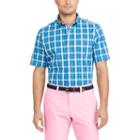 Men's Chaps Classic-fit Plaid Stretch Poplin Button-down Shirt, Size: Large, Blue
