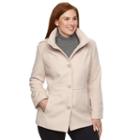 Plus Size D.e.t.a.i.l.s Hooded Single-breasted Peacoat, Women's, Size: 3xl, Med Beige