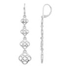 Dana Buchman Openwork Linear Drop Earrings, Women's, Silver