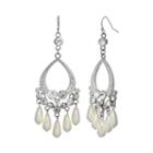 Crystal Allure Chandelier Earrings, Women's, White