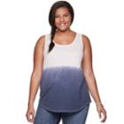 Juniors' Plus Size So&reg; Racerback Ringer Tank, Teens, Size: 3xl, White