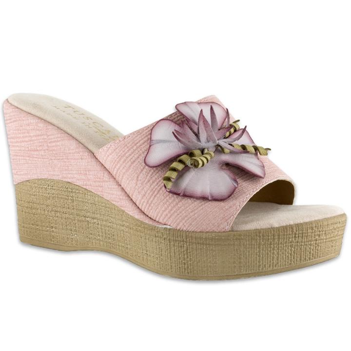 Tuscany By Easy Street Castello Women's Wedge Sandals, Size: Medium (11), Lt Orange