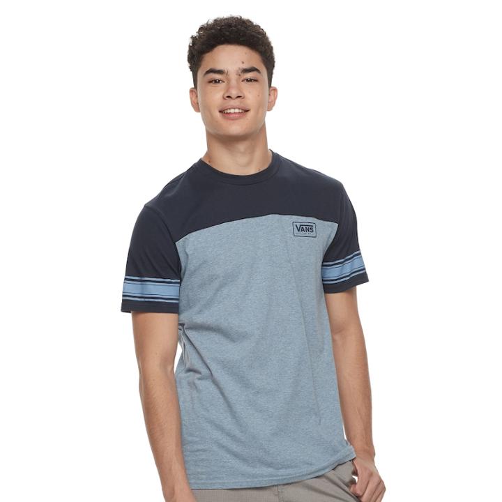 Men's Vans Outcheck Tee, Size: Large, Med Blue
