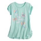 Girls 4-10 Jumping Beans&reg; Graphic High-low Softest Tee, Size: 4, Light Blue