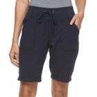 Petite Tek Gear&reg; Knit Bermuda Shorts, Women's, Size: L Petite, Blue