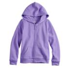 Girls 4-10 Jumping Beans&reg; Fleece Zip-up Hoodie, Size: 7, Med Purple