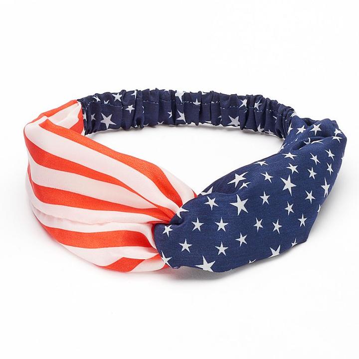 American Flag Head Wrap, Women's, Multicolor