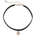 Apt. 9&reg; Simulated Crystal Disc Faux Suede Choker Necklace, Women's, Oxford